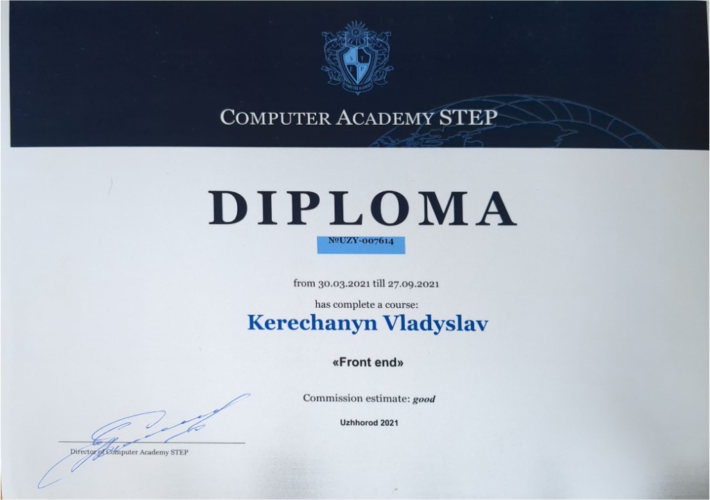Front-End Bootcamp Course Diploma IT-STEP Academy