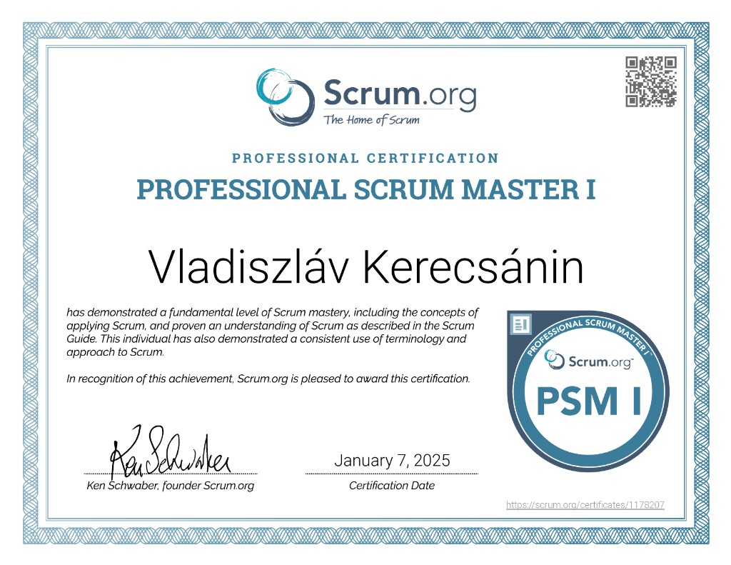 Professional Scrum Master, PSM1