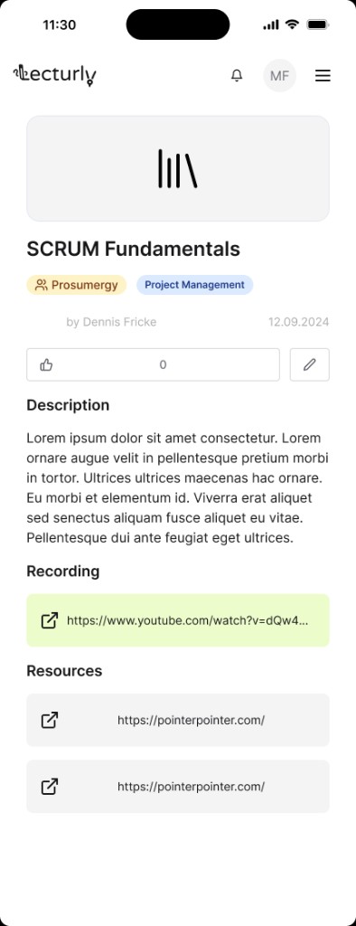 Lectur.ly — Responsive across breakpoints 1