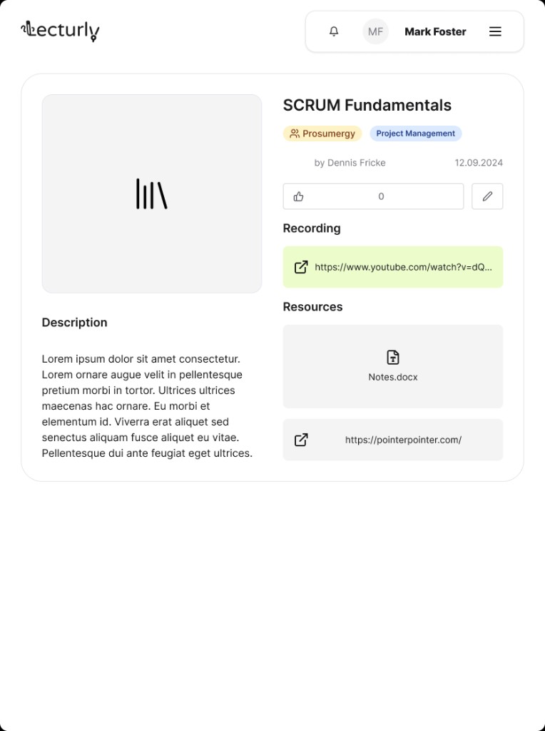 Lectur.ly — Responsive across breakpoints 2
