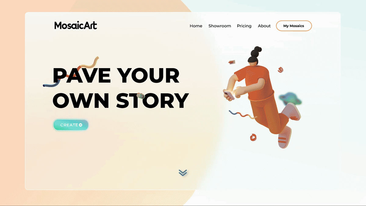 MosaicArt — Landing page evolution 3