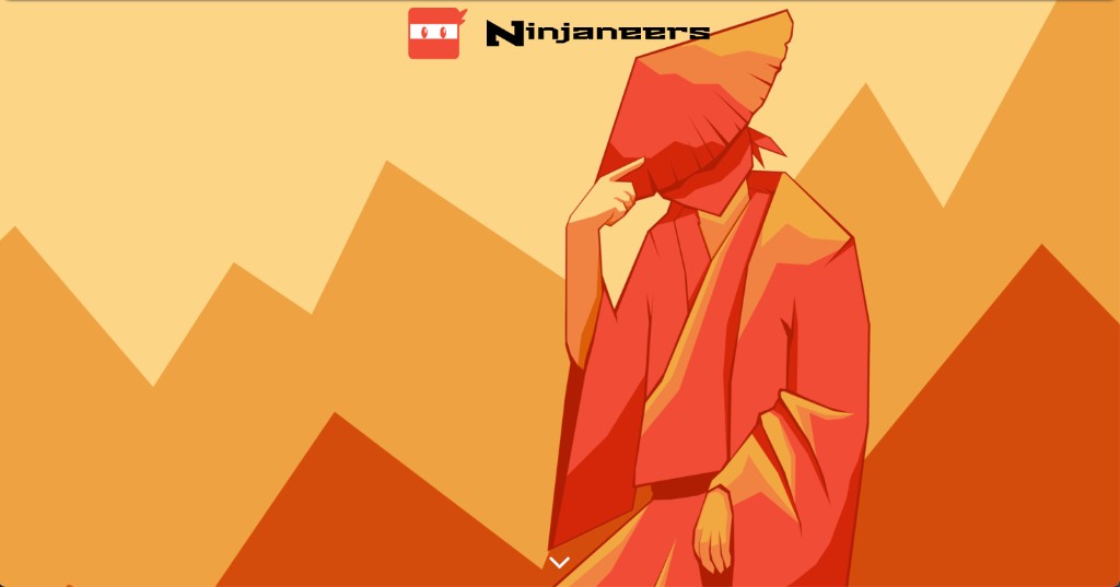 Rebranding of ninjaneers GmbH — Landing page rebranding — before